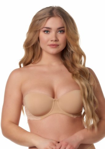 Abby - Strapless beha met kanten details recycled