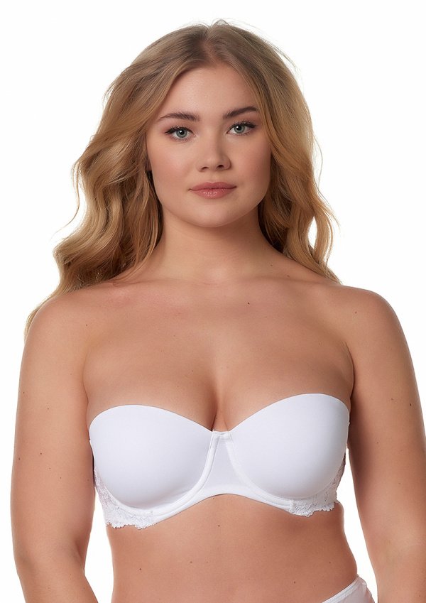 Abby - Strapless beha met kanten details recycled